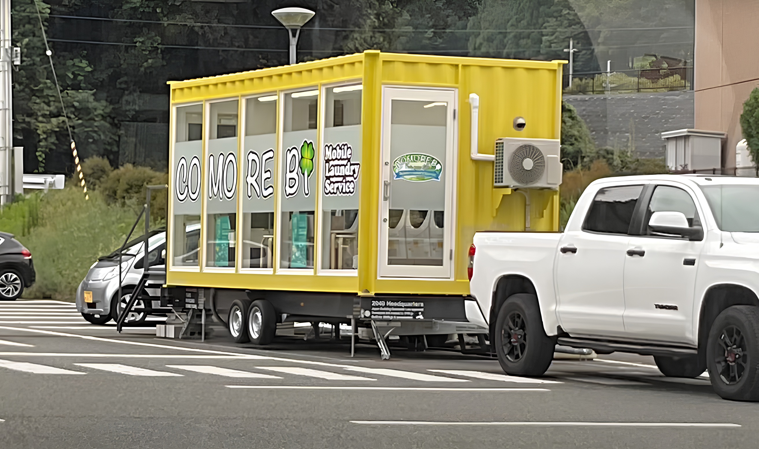 Spalătoria mobilă din Japonia: spălătorie pe roți